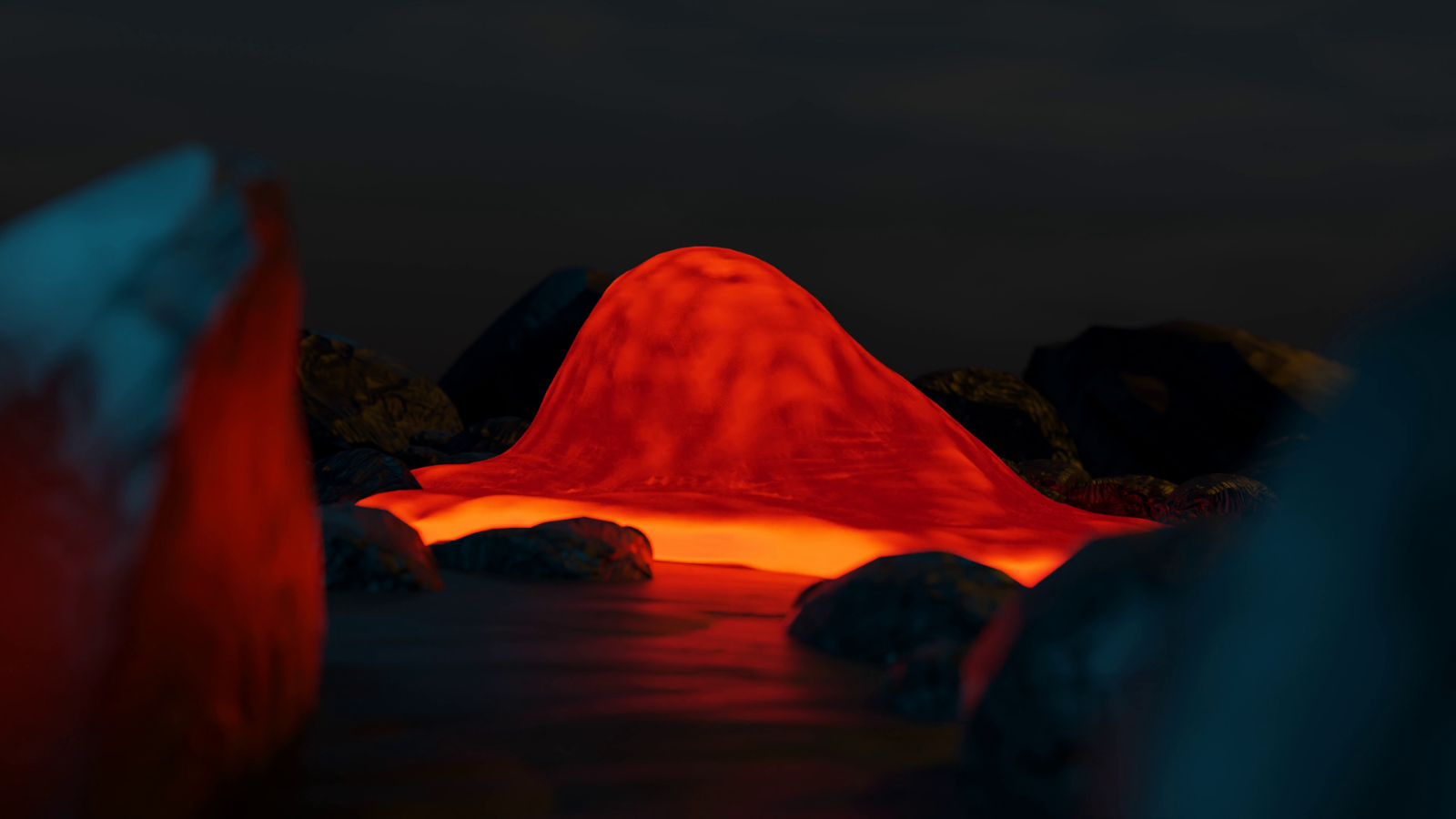 Lava Flow — a viscous fluid study