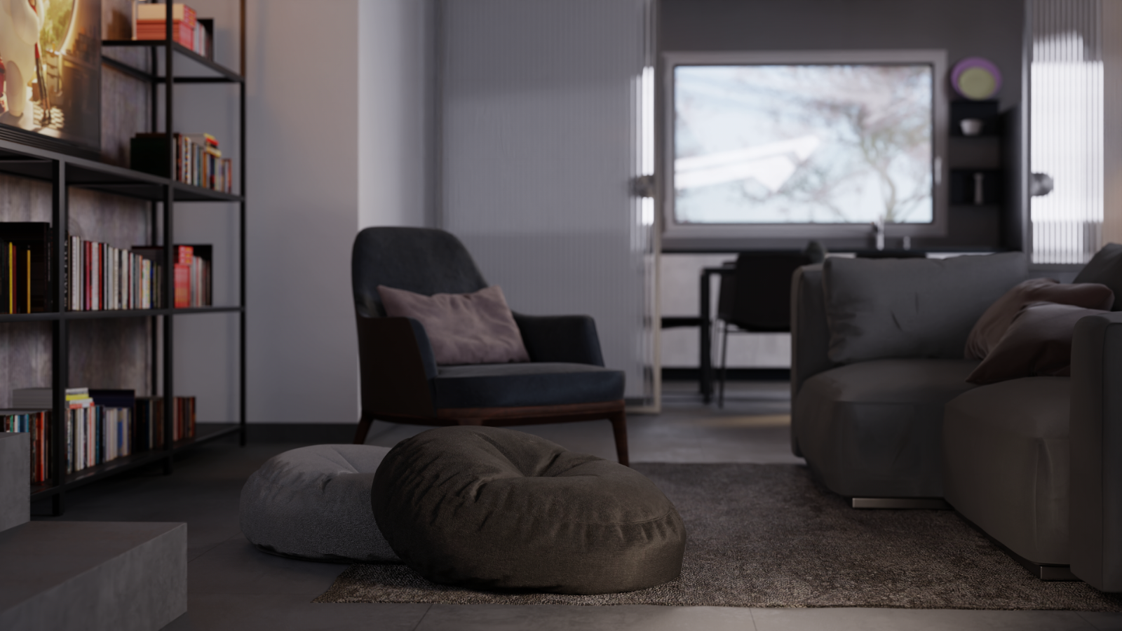 The Flat — an evening interior