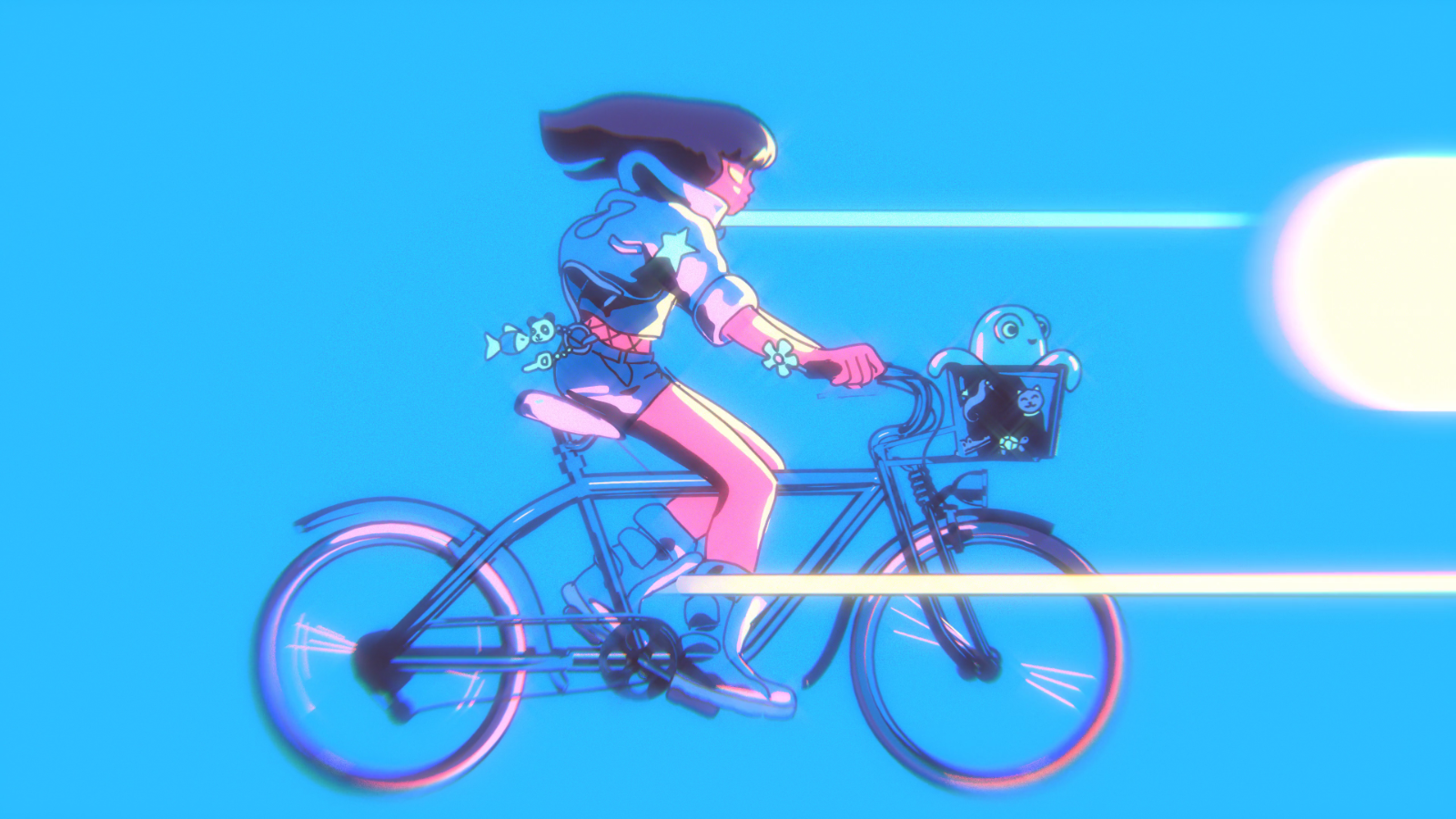 Bike Ride — 2D drawn in 3D