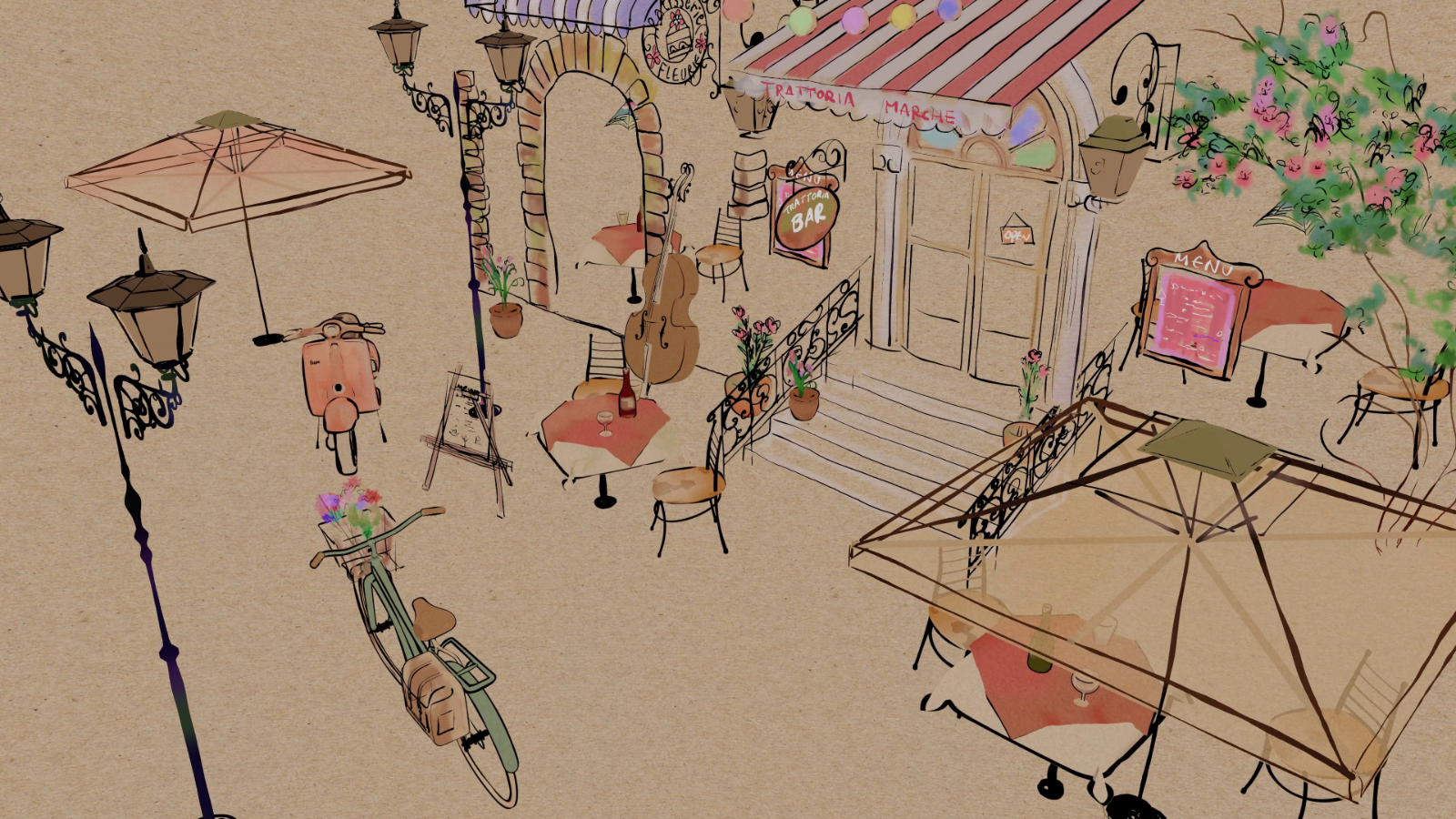 Town Asset — a hand-drawn street comes alive